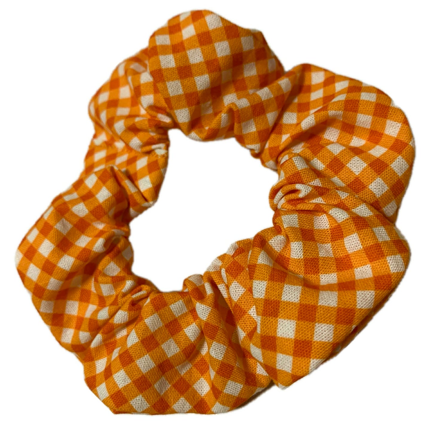 MUMMA WHOOPEE - "Orange Gingham" REGULAR SCRUNCHIES