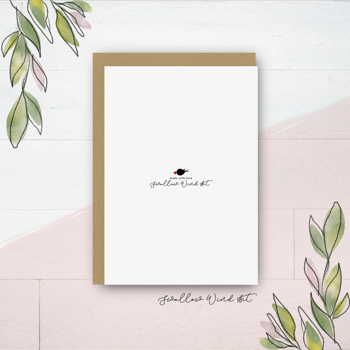 SWALLOW WIND ART - "STEAL THE BED COVERS" - Greeting Card