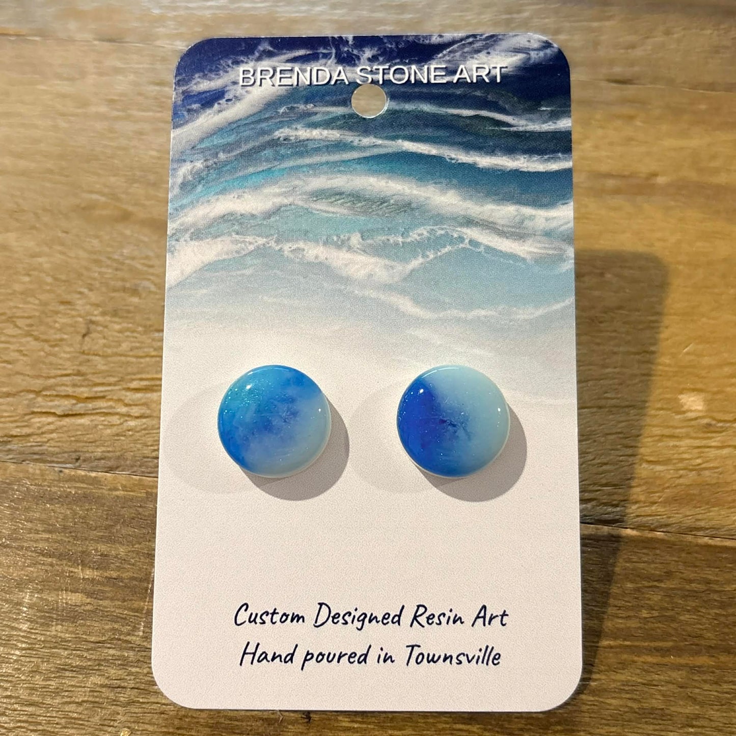 BRENDA STONE ART - Ocean Stud Earrings 5