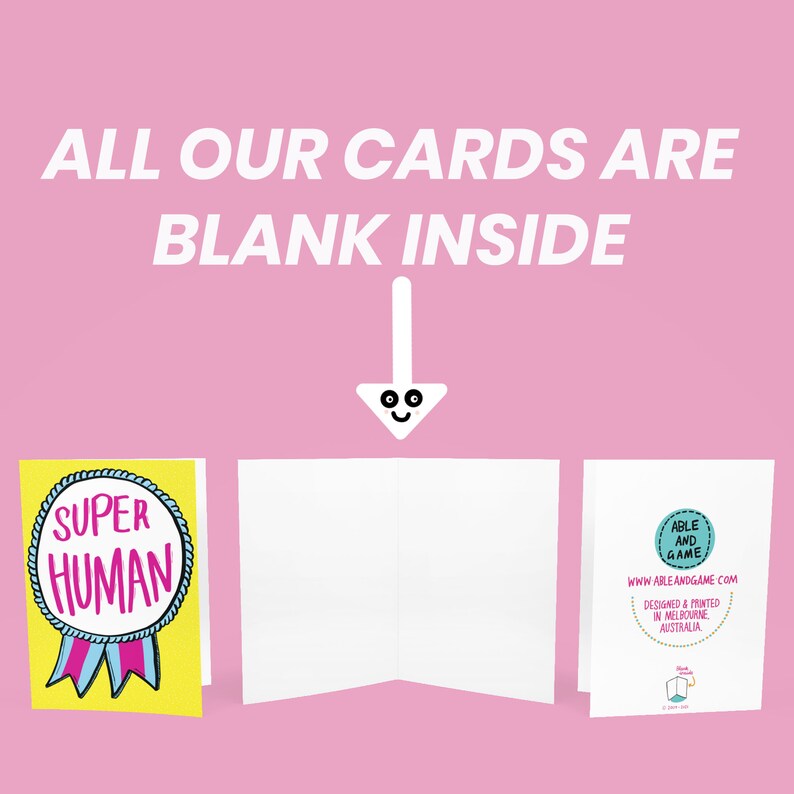 ABLE & GAME- Get Well Soon - Blank Greeting Cards