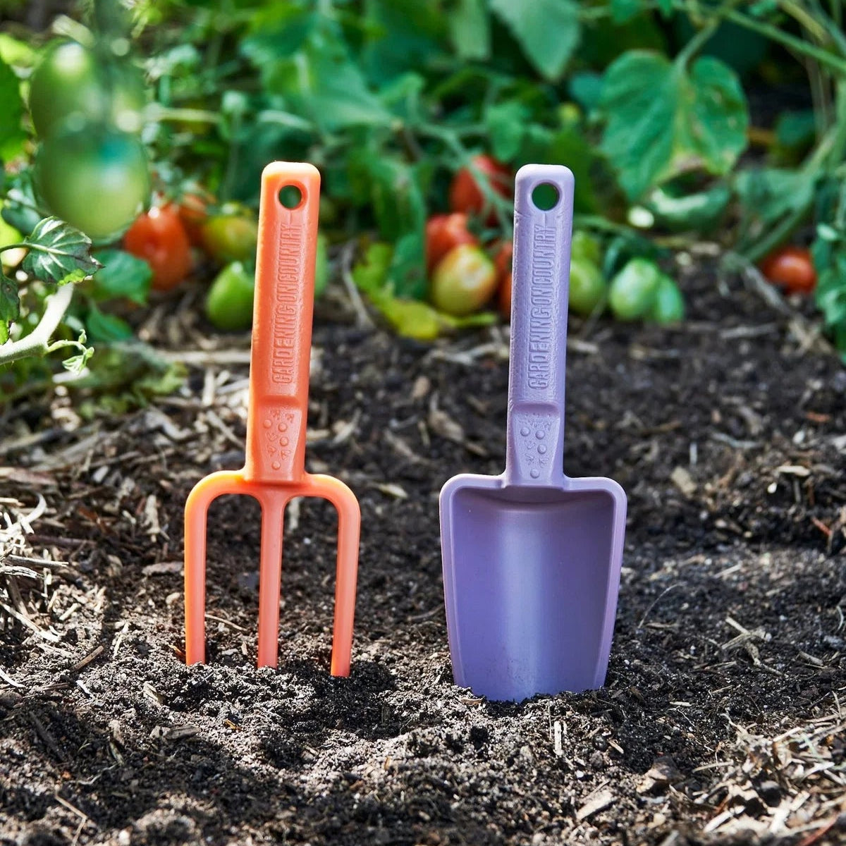 GARDENING ON COUNTRY - Chicky Kids Garden Fork Ulysses Blue — Recycled Plastic, Australian Made