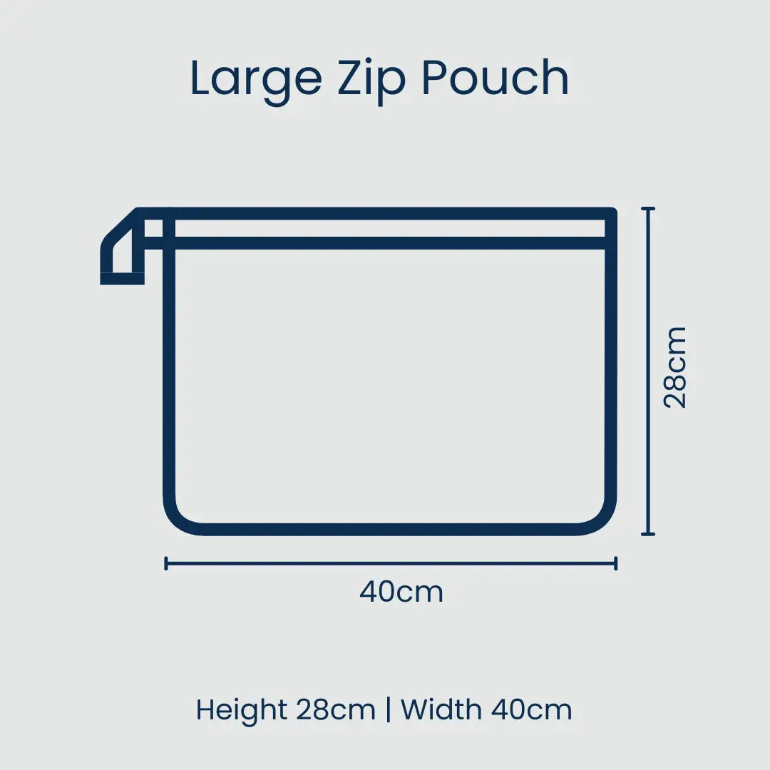 PROJECT TEN - "Multi Stripe"- LARGE Zip Pouch